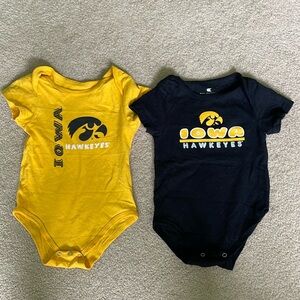 Iowa Hawkeyes set of 2 onesies.